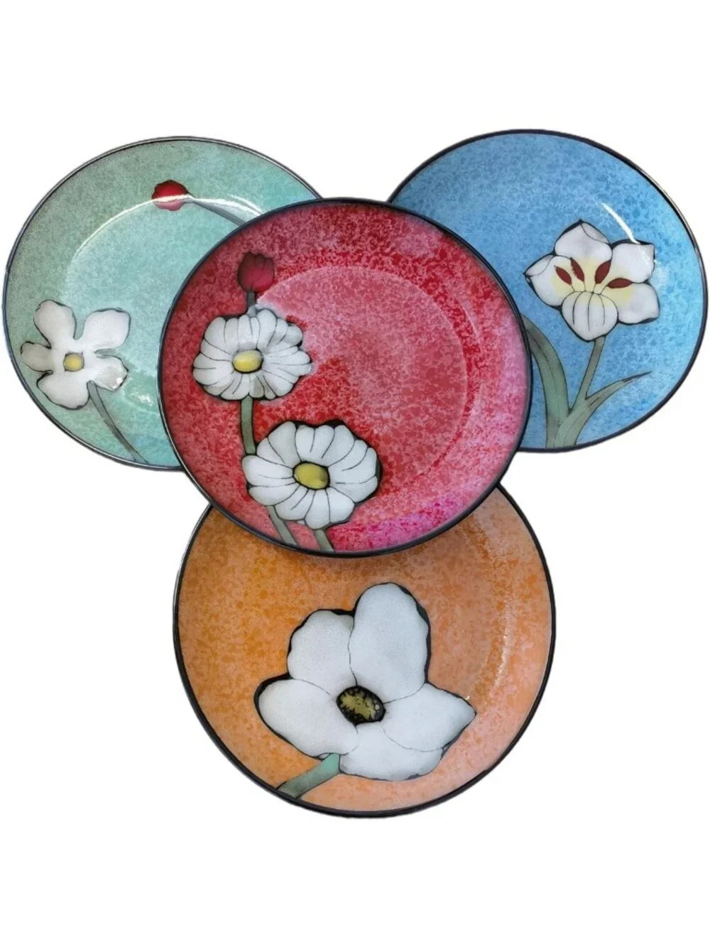 Stylish 8-Inch Ceramic Plates Set of 4 - Dishwasher & Microwave Safe for All